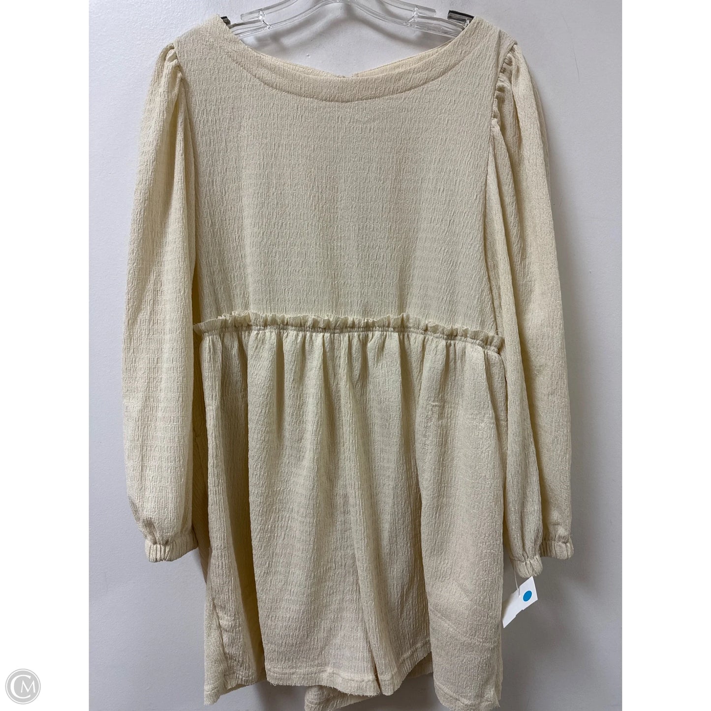 Romper By Clothes Mentor In Cream, Size: L