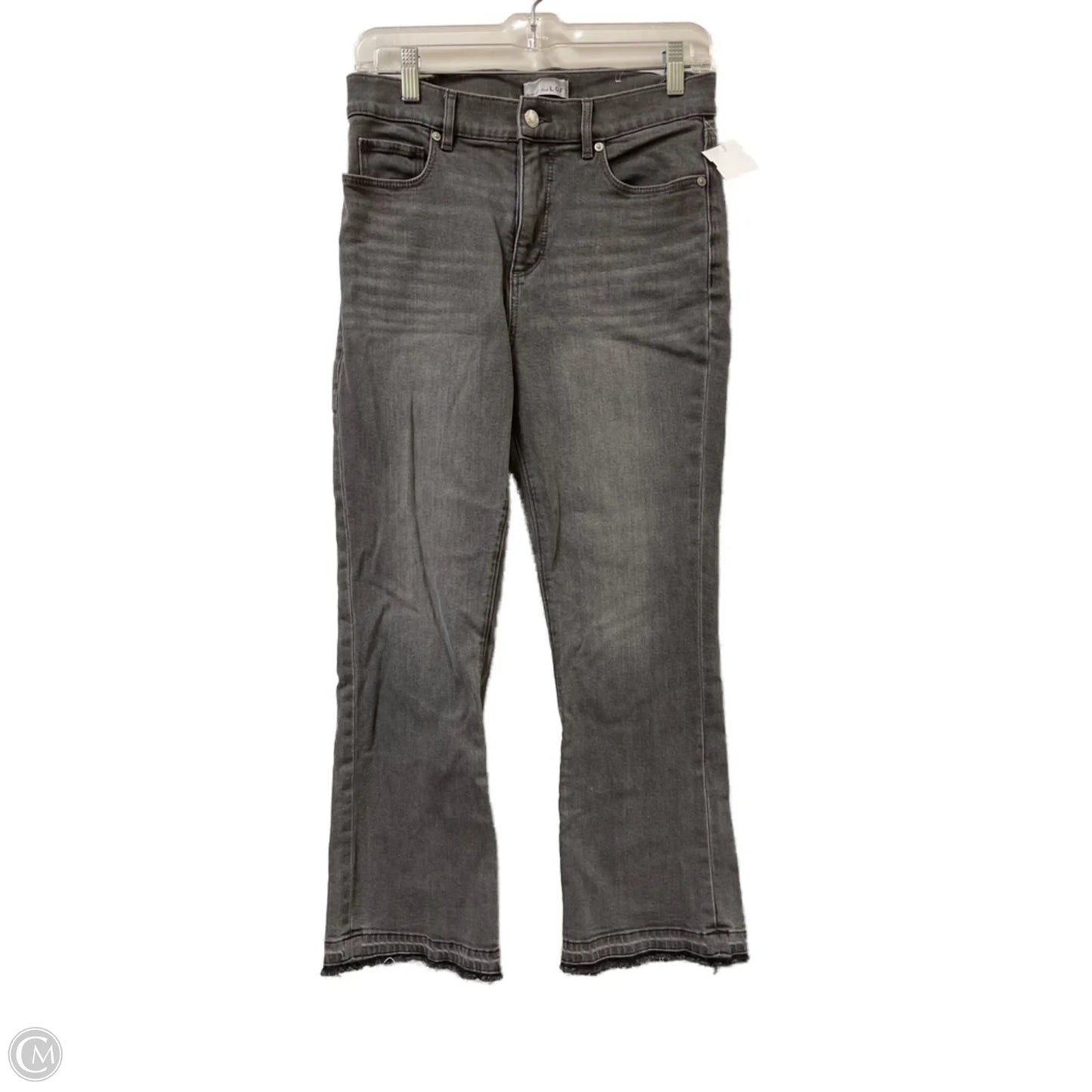 Jeans Cropped By Loft In Grey Denim, Size: 4