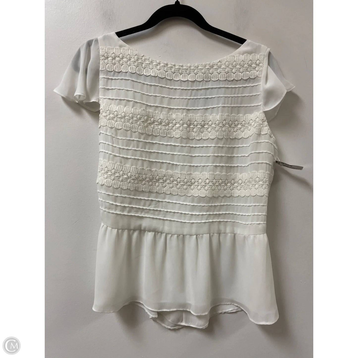 Top Short Sleeve By Antonio Melani In White, Size: M