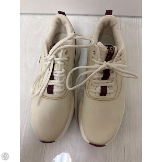 Shoes Athletic By Clothes Mentor In Cream & Red, Size: 7