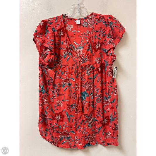Top Short Sleeve By Old Navy In Orange, Size: S