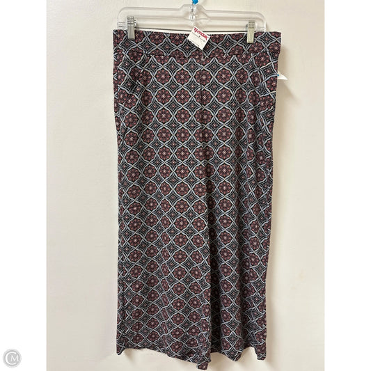 Pants Wide Leg By Max Studio In Black & Pink, Size: 12