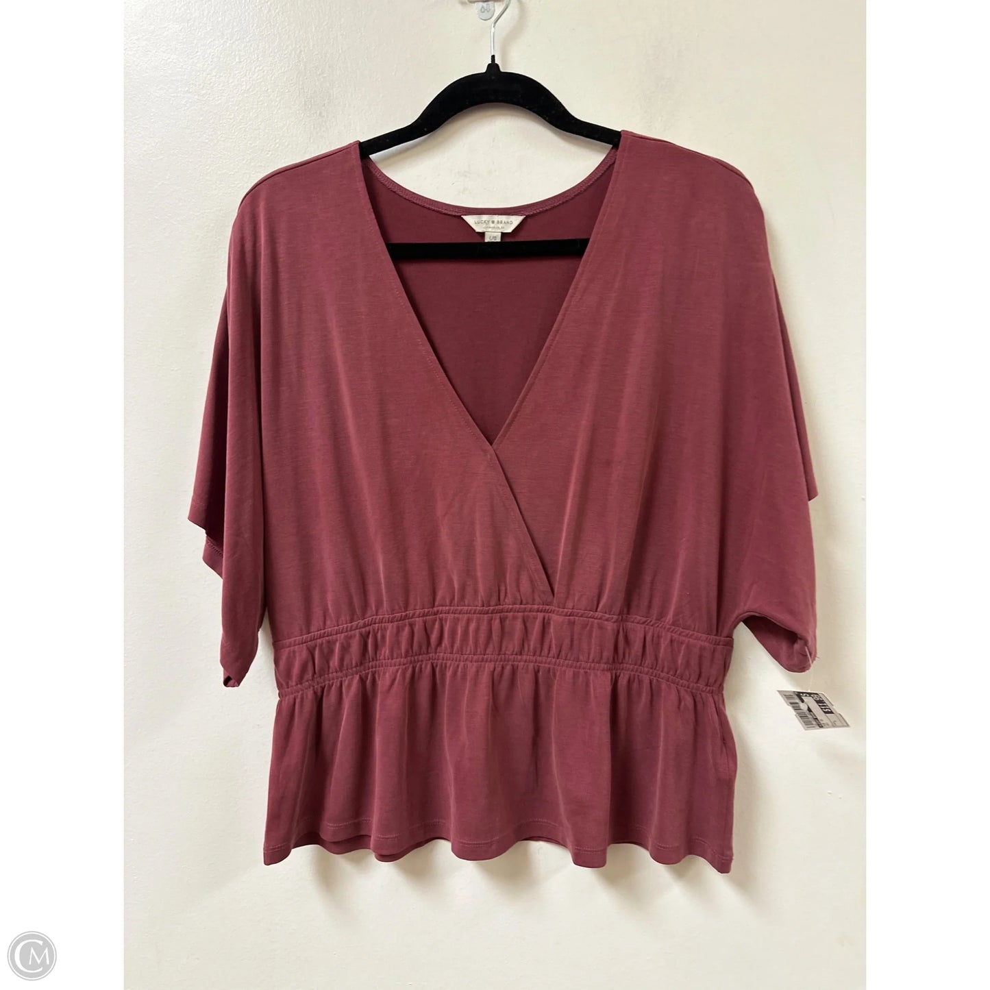 Top Short Sleeve By Lucky Brand In Red, Size: L