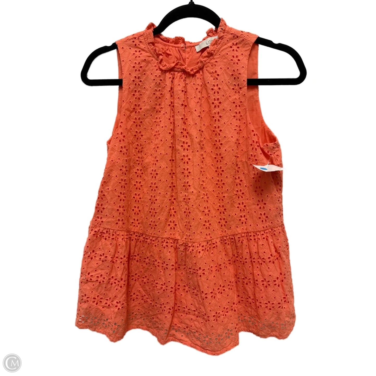 Top Sleeveless By Loft In Orange, Size: S