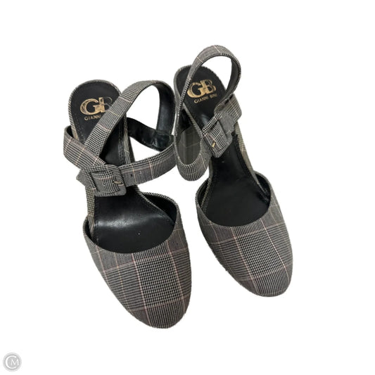 Shoes Heels Block By Gianni Bini In Plaid Pattern, Size: 7.5