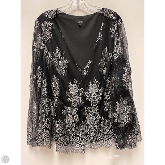 Top Long Sleeve By Clothes Mentor In Black & White, Size: 3x