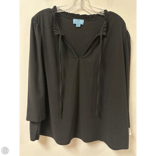Top Short Sleeve By Cece In Black, Size: 2x