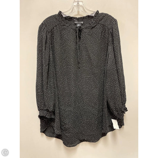 Top Long Sleeve By Jones New York In Black & White, Size: 2x