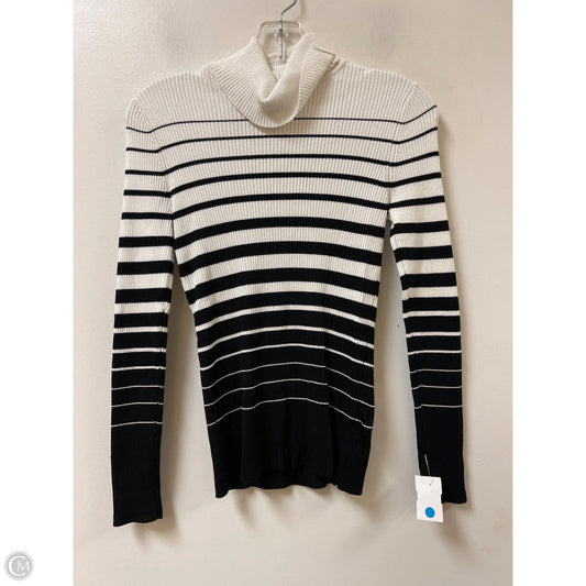 Top Long Sleeve By White House Black Market In Black & White, Size: Xs