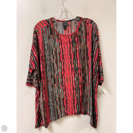Top Long Sleeve By Clara Sun Woo In Black & Pink, Size: L