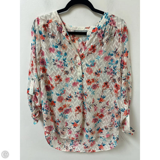 Top Long Sleeve By Daniel Rainn In Floral Print, Size: L
