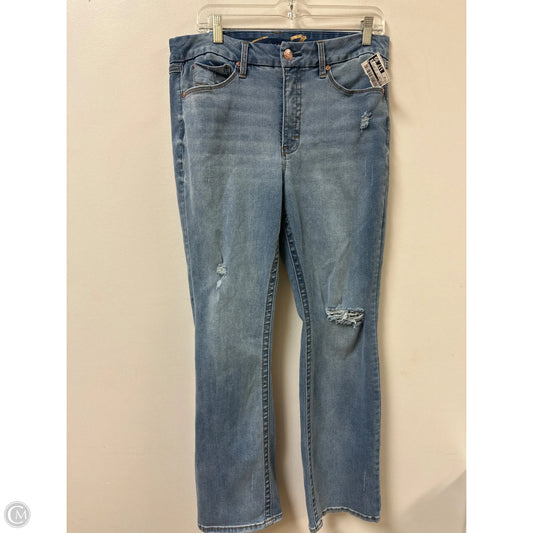 Jeans Boot Cut By Seven 7 In Blue Denim, Size: 14