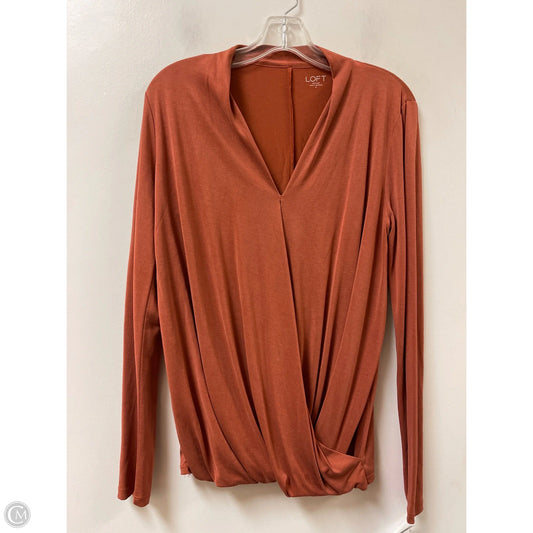 Top Long Sleeve By Loft In Orange, Size: M