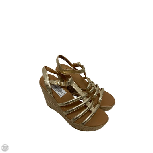 Sandals Designer By Ugg In Gold, Size: 7