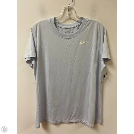 Athletic Top Short Sleeve By Nike In Blue, Size: Xl