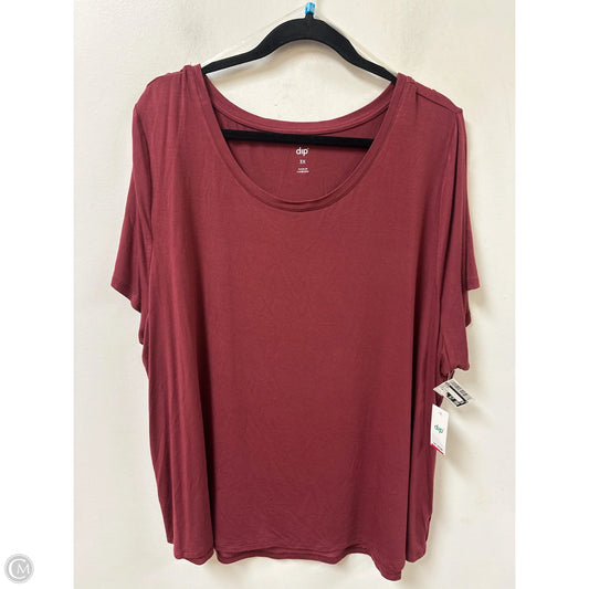 Top Short Sleeve By Dip In Red, Size: 3x