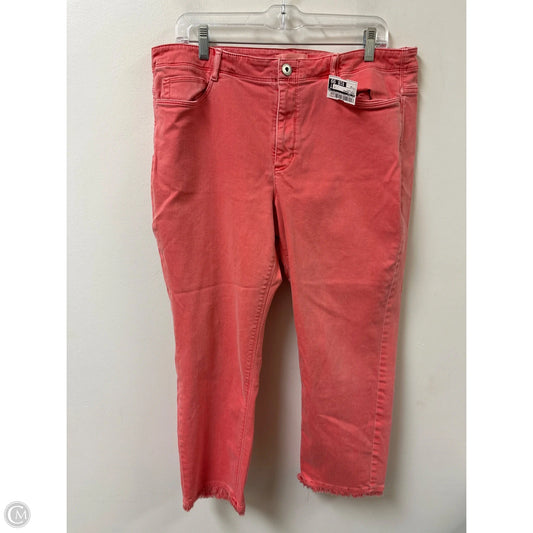 Jeans Cropped By J. Jill In Pink Denim, Size: 14