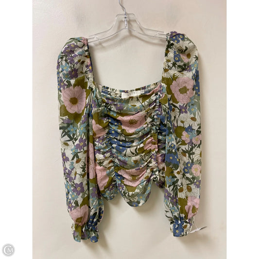 Top Long Sleeve By Astr In Floral Print, Size: Xs