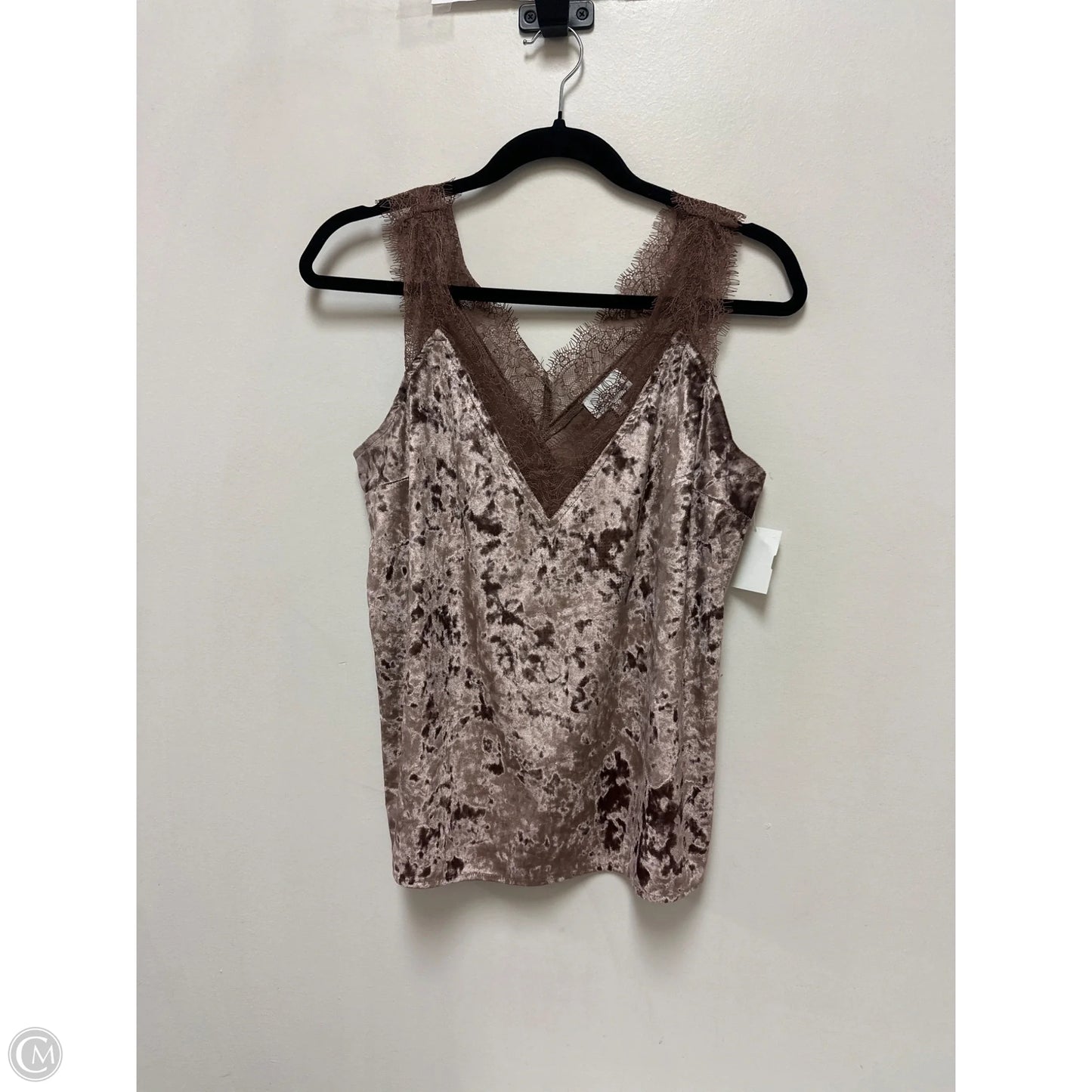 Top Sleeveless By Clothes Mentor In Brown, Size: M