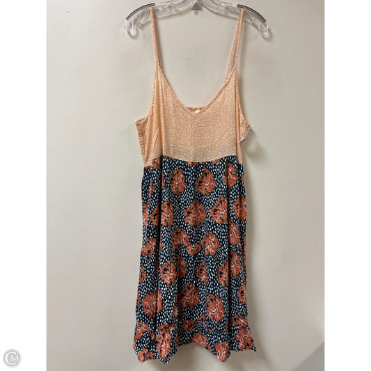 Dress Casual Midi By Clothes Mentor In Blue & Orange, Size: L