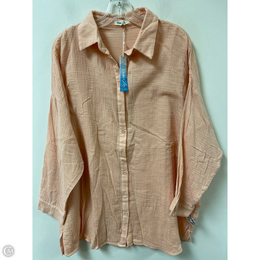 Blouse Long Sleeve By Clothes Mentor In Pink, Size: L