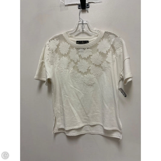 Top Short Sleeve By Clothes Mentor In White, Size: Xs