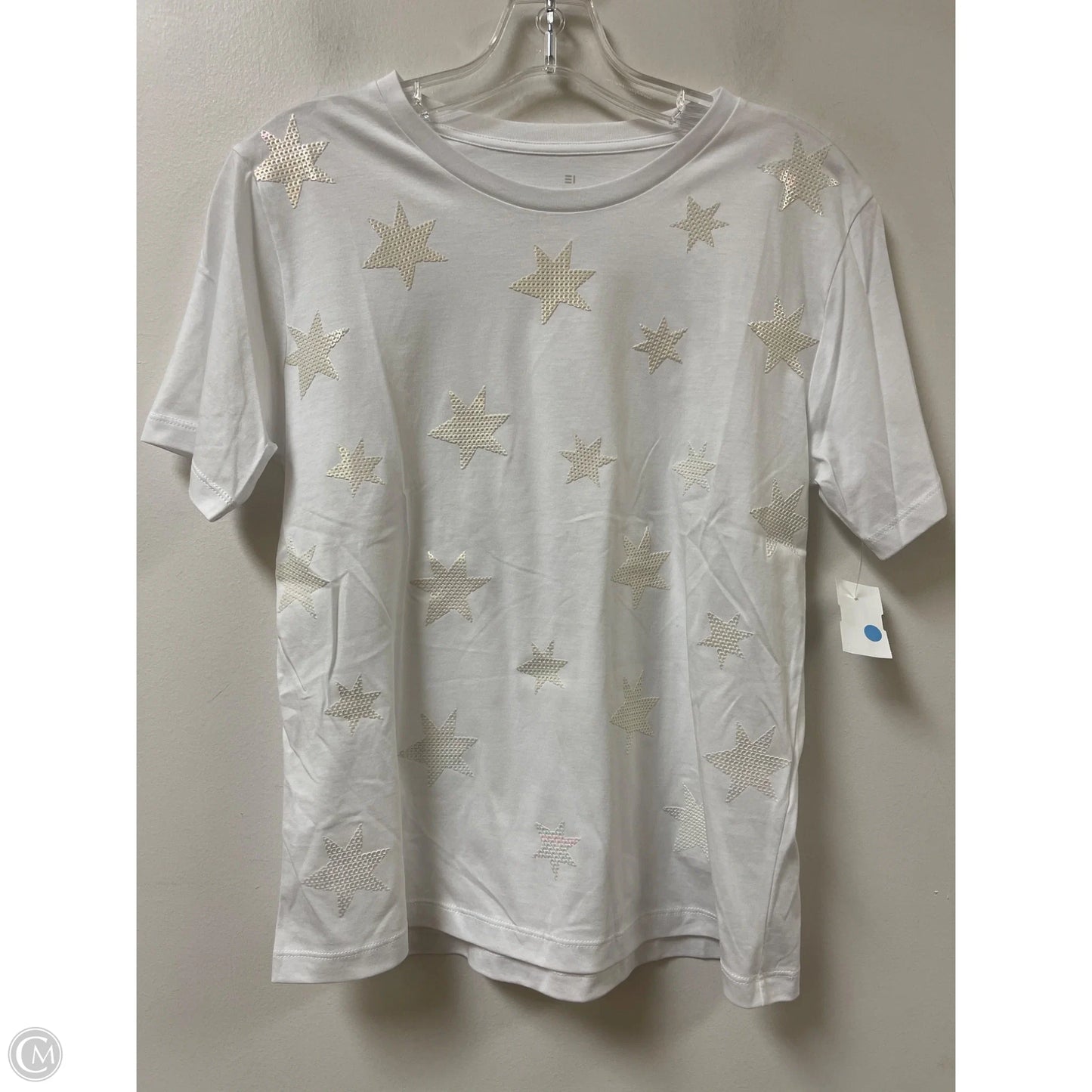 Top Short Sleeve By Elliott Lauren In White, Size: S