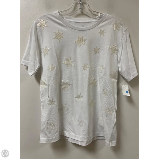 Top Short Sleeve By Elliott Lauren In White, Size: S
