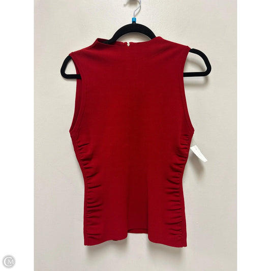 Top Sleeveless Designer By Milly In Red, Size: L
