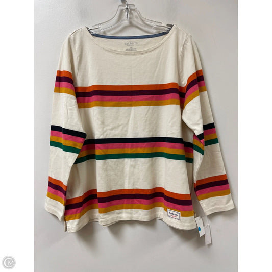 Top Long Sleeve By Talbots In Striped Pattern, Size: 1x