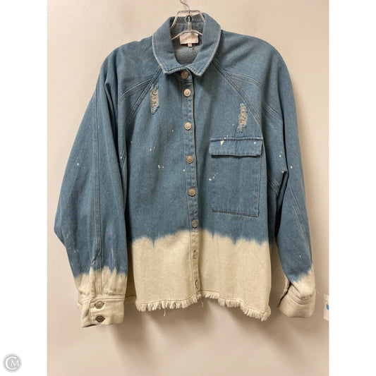 Jacket Denim By Entro In Blue Denim, Size: M