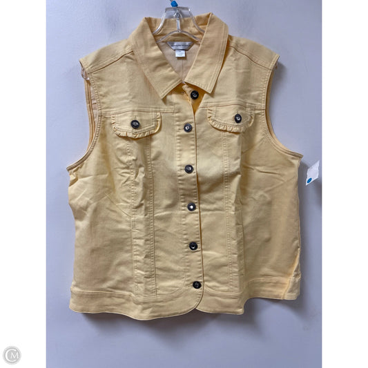 Vest Other By Christopher And Banks In Yellow, Size: Xl