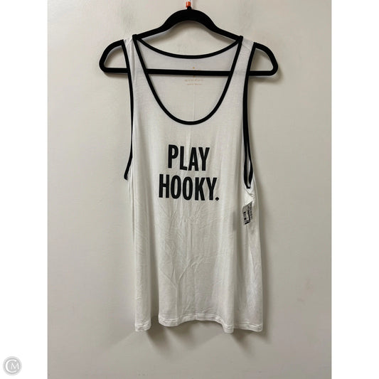 Tank Top Designer By Kate Spade In Black & White, Size: L