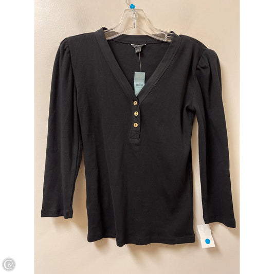 Top Long Sleeve By Ann Taylor In Black, Size: Mp