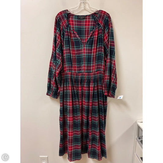 Dress Casual Maxi By Lane Bryant In Plaid Pattern, Size: 1x