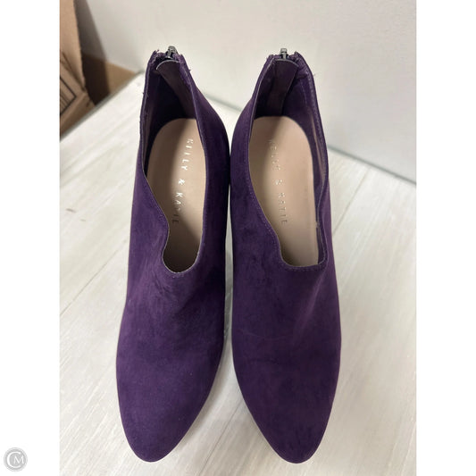 Boots Ankle Heels By Kelly And Katie In Purple, Size: 9