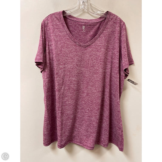 Athletic Top Short Sleeve By Ideology In Purple, Size: 2x