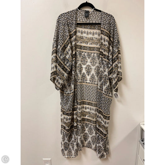 Kimono By Express In Blue & Cream, Size: Osfm