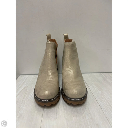 Boots Ankle Heels By Corkys In Gold, Size: 10