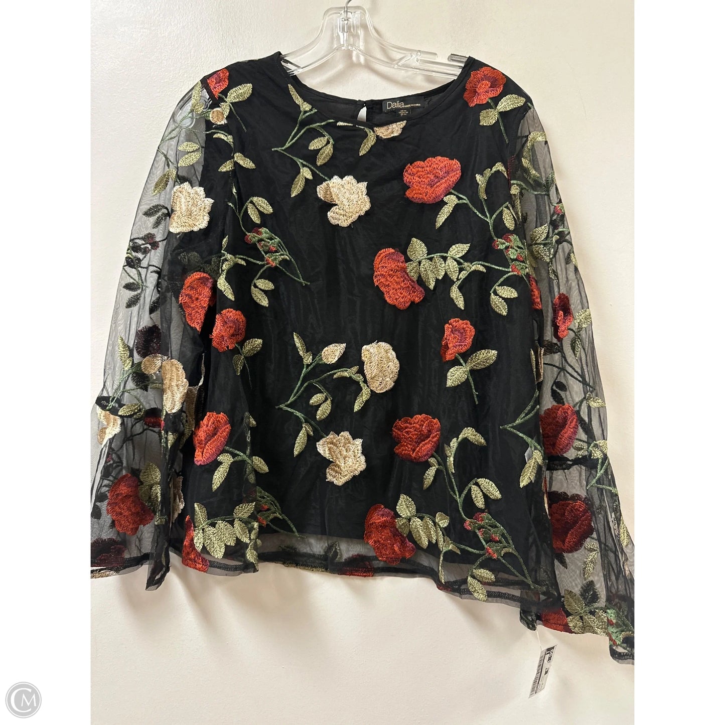 Top Long Sleeve By Dalia In Floral Print, Size: M