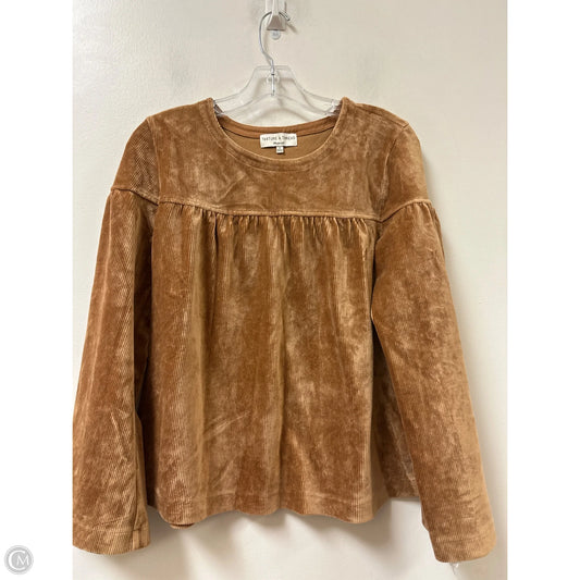 Top Long Sleeve By Madewell In Brown, Size: S