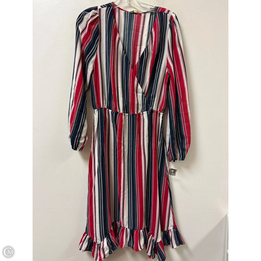 Dress Casual Midi By Kori America In Blue & Red & White, Size: S