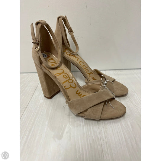 Sandals Heels Block By Sam Edelman In Cream, Size: 10