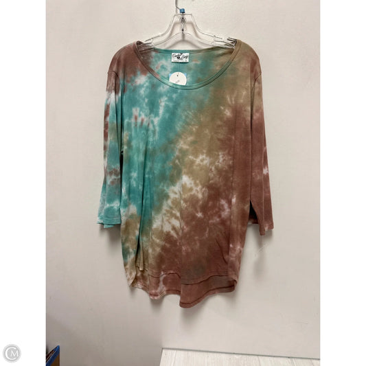 Top Long Sleeve By Clothes Mentor In Blue & Brown, Size: Xl