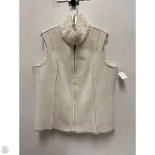 Vest Faux Fur & Sherpa By Clothes Mentor In Cream, Size: M