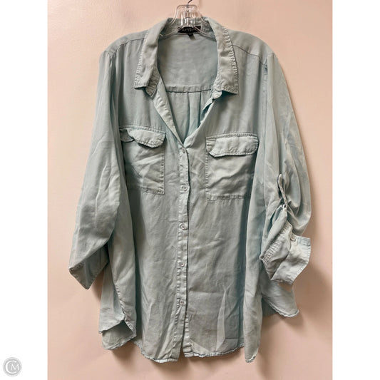 Blouse Long Sleeve By Velvet Heart In Blue, Size: 2x