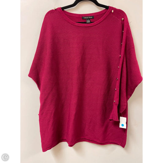 Sweater By Carolyn Taylor In Red, Size: 2x