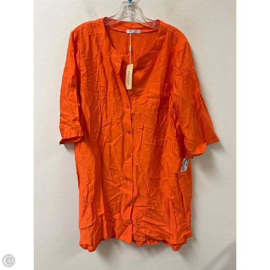Tunic Long Sleeve By Clothes Mentor In Orange, Size: L