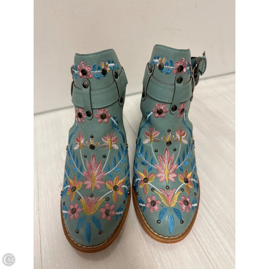 Boots Ankle Heels By Clothes Mentor In Blue, Size: 8