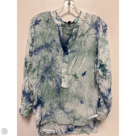 Top Long Sleeve By Velvet Heart In Blue & Green, Size: L